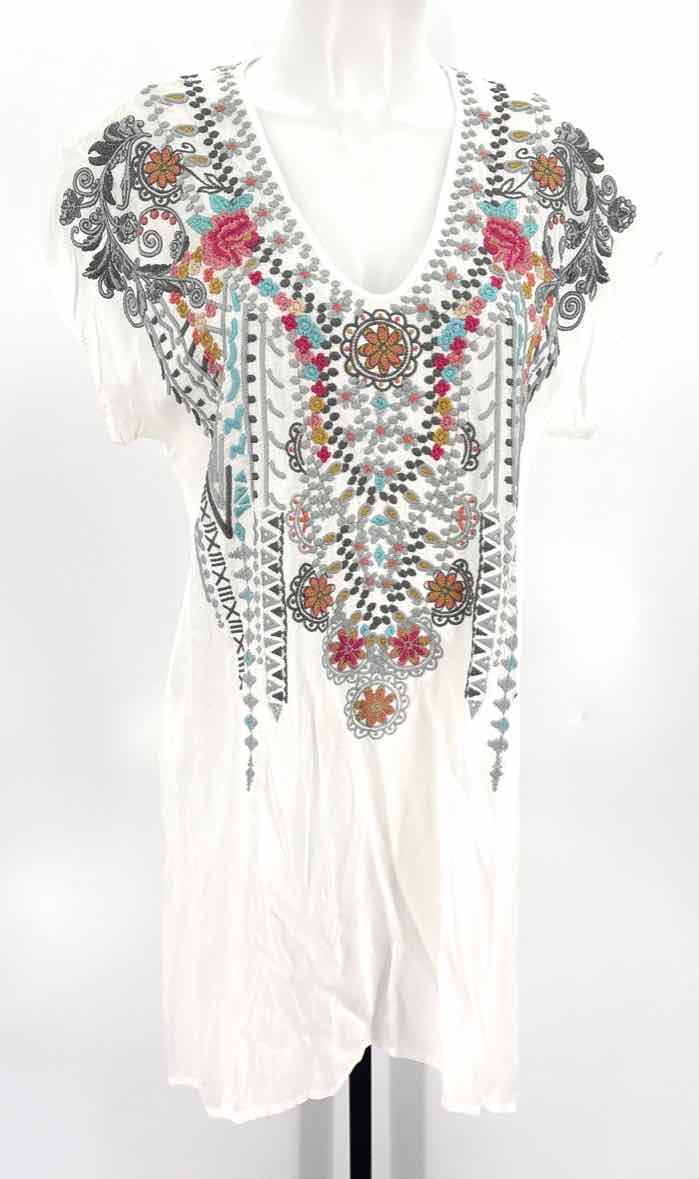 Size M Johnny Was White Shirt
