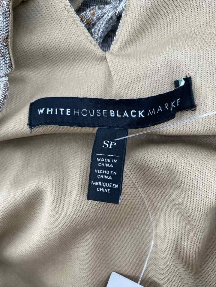 Size S White House Black Market Brown Print Dress