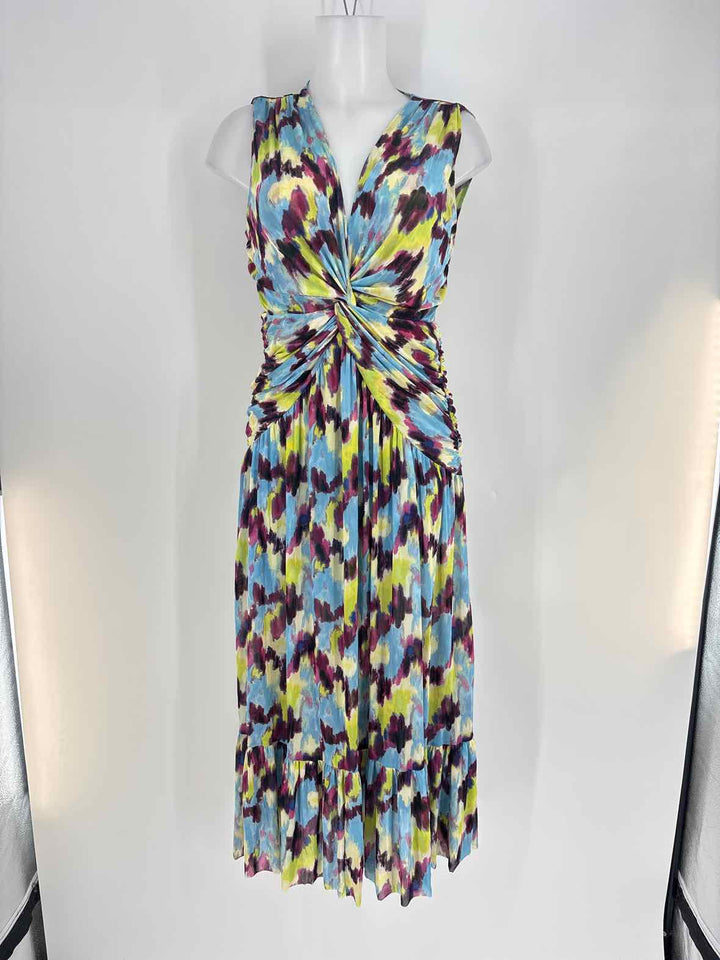 Size 6 NICOLE MILLER Multi-Color Dress