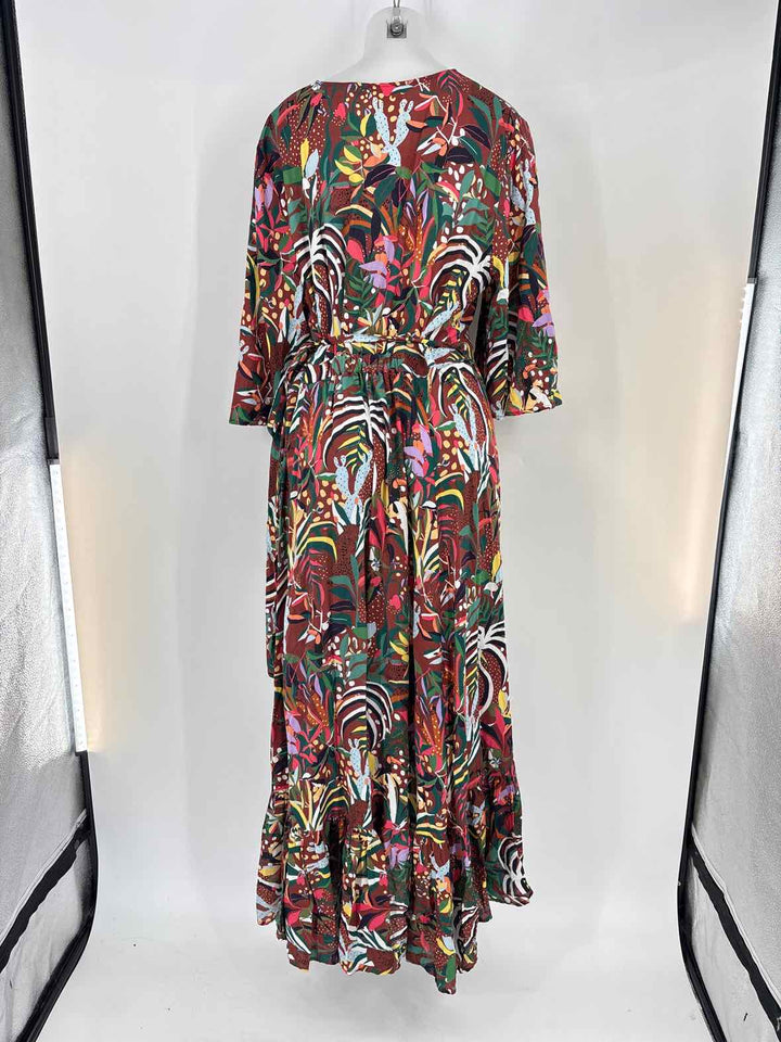 Size XL FARM RIO Brown Print Dress