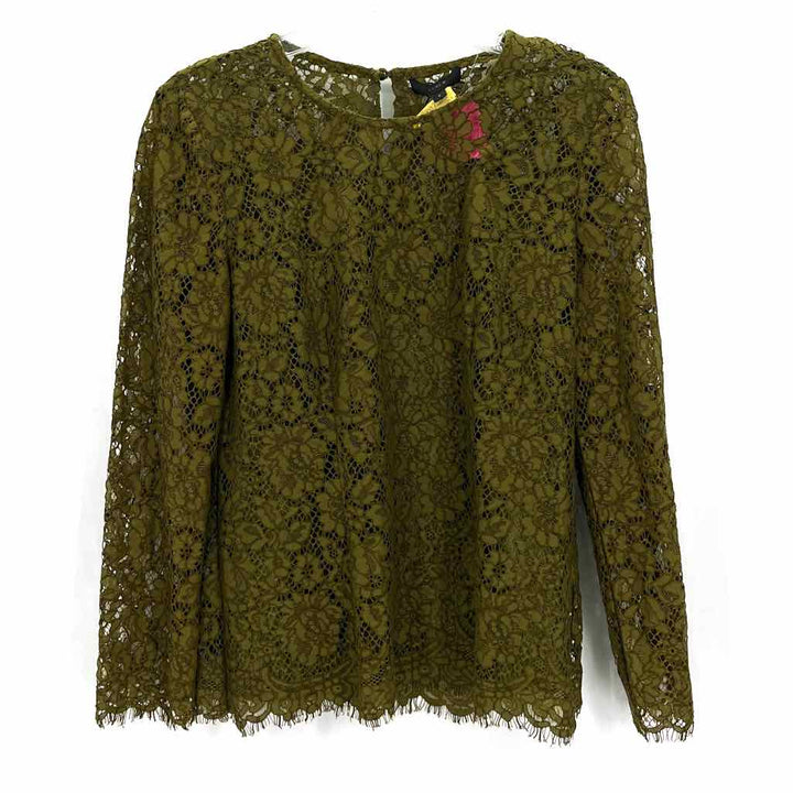 Size 6 J Crew Green Shirt