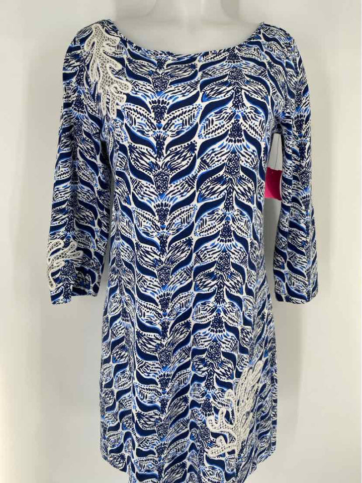 Size M Lilly Pulitzer Navy Print Dress