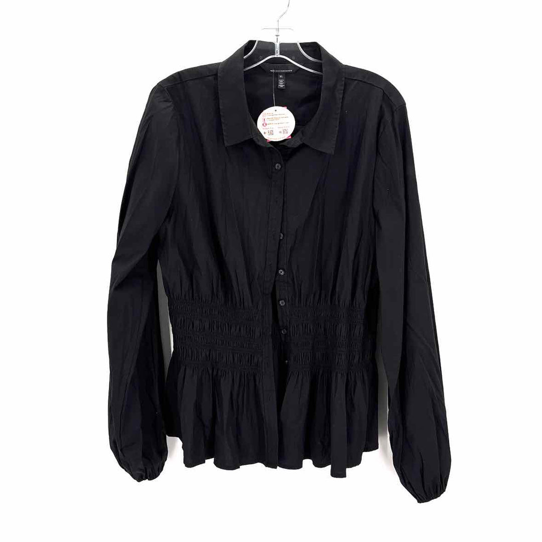 Size XL White House Black Market Black Cotton Shirt