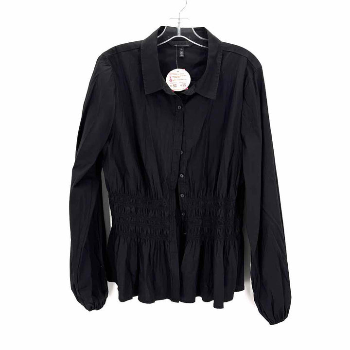 Size XL White House Black Market Black Cotton Shirt