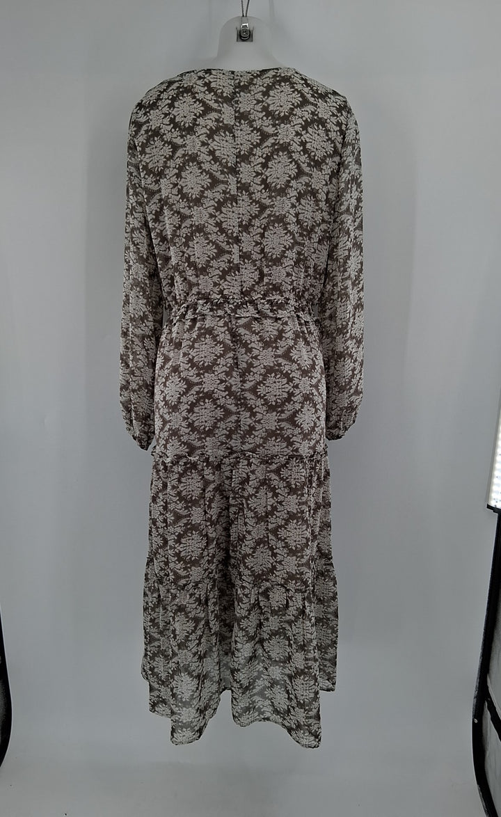 Size XL Brown Print Dress