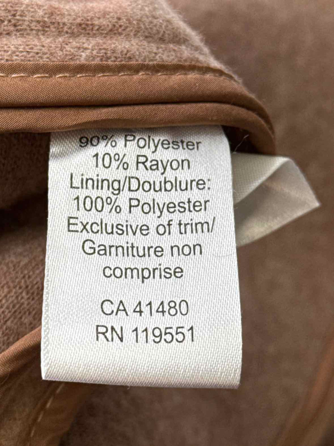 Size M Tan Jacket