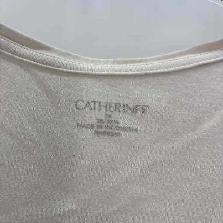 Size 3X CATHERINES Cream Knit Shirt