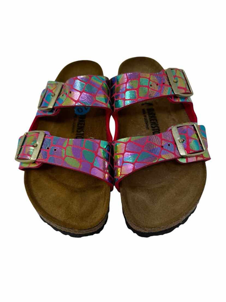 Shoe Size 10 Birkenstock Pink Leather Sandals