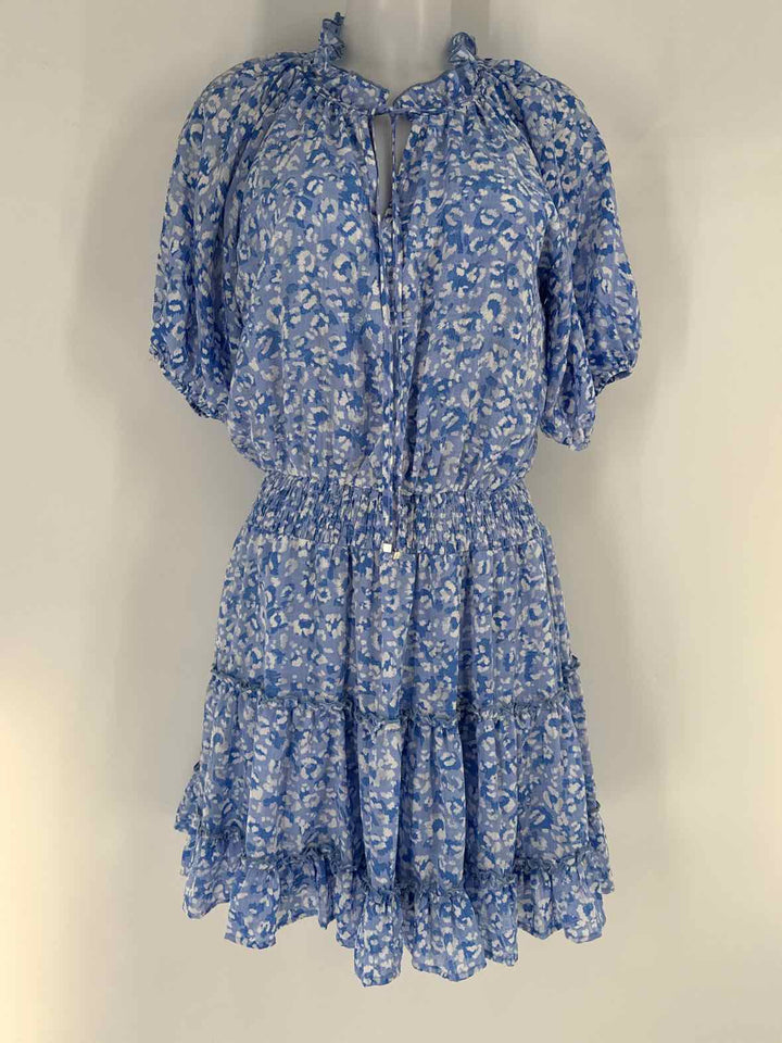 Size M ENTRO Blue Print Dress