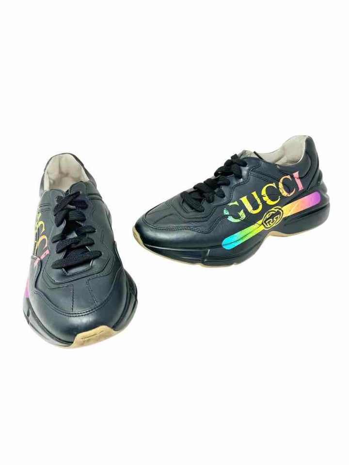 Shoe Size 36 Gucci Black Leather Luxury - Sneakers