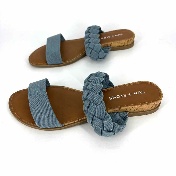 Shoe Size 7 Blue Denim Sandals