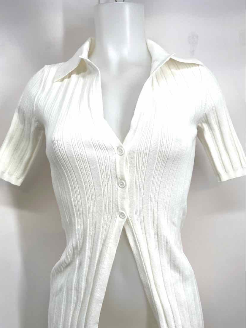 Size S RONNY KOBO White Knit Shirt