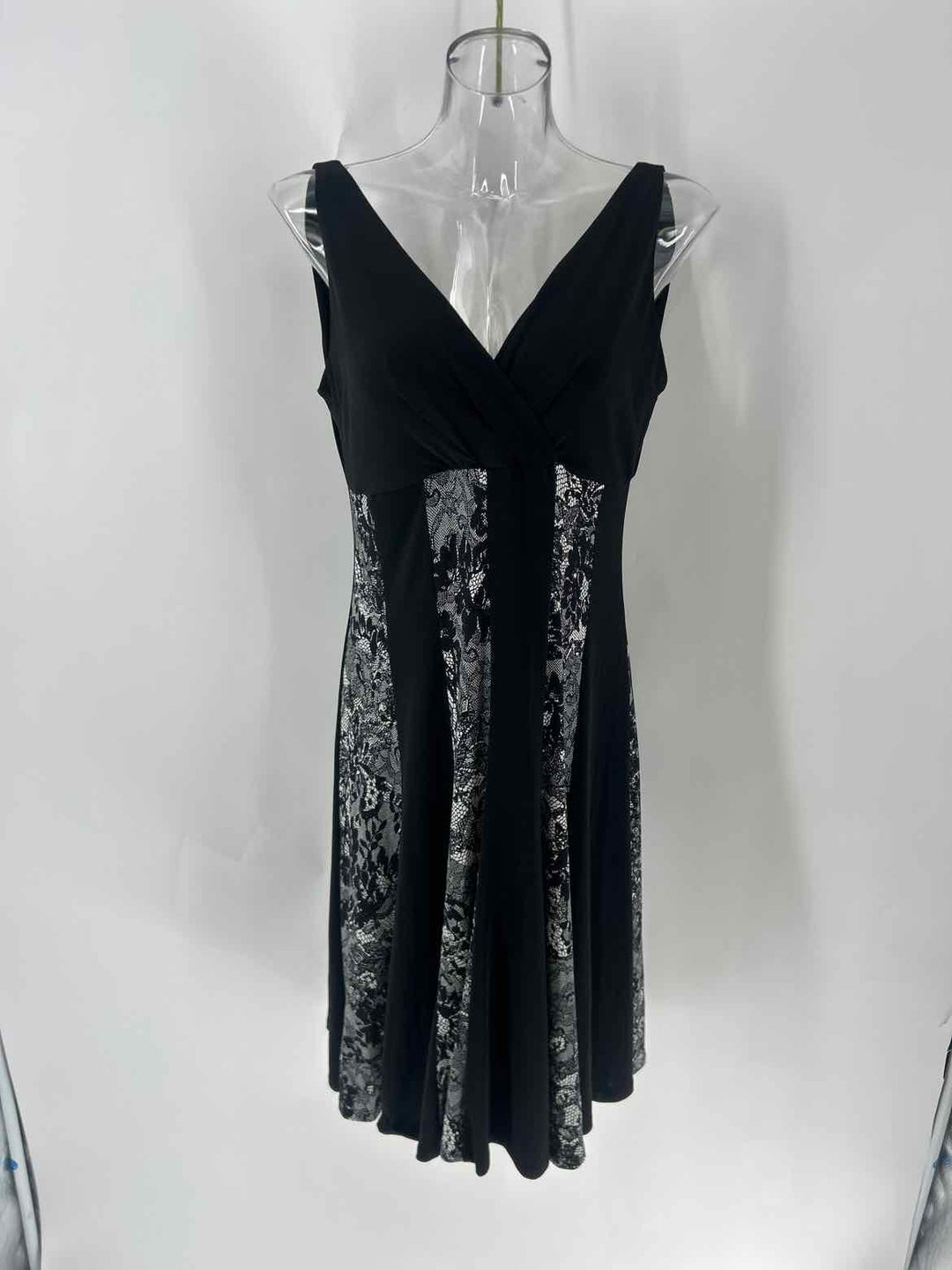 Size 14 Black Print Dress