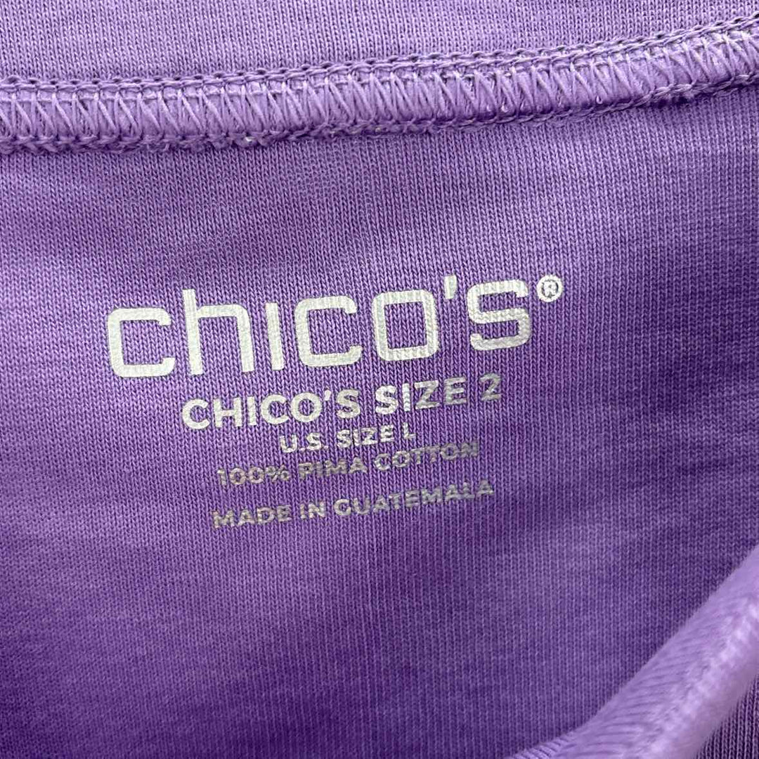 Size L Chico's Purple Cotton Shirt