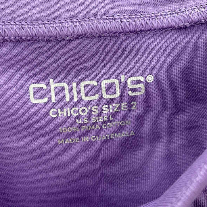 Size L Chico's Purple Cotton Shirt