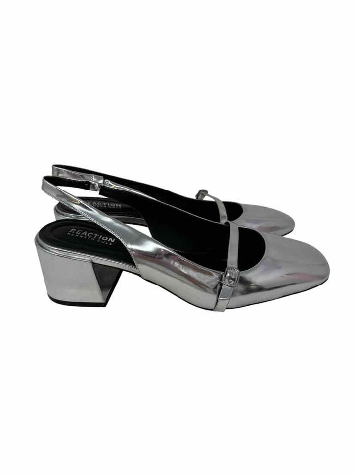 Shoe Size 11 Kenneth Cole Silver Leather Pumps