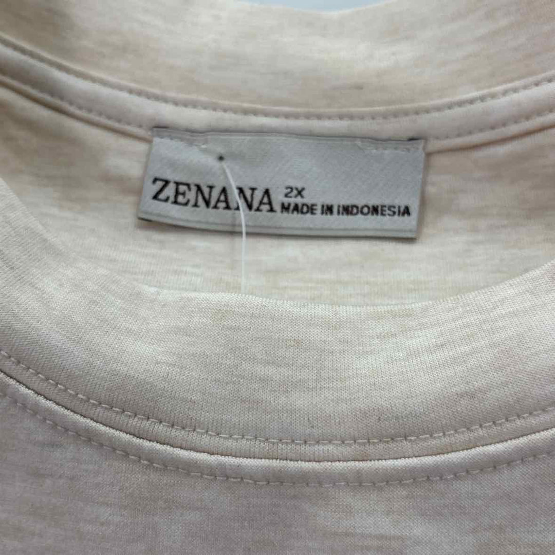 Size 2X ZENANA Beige Shirt