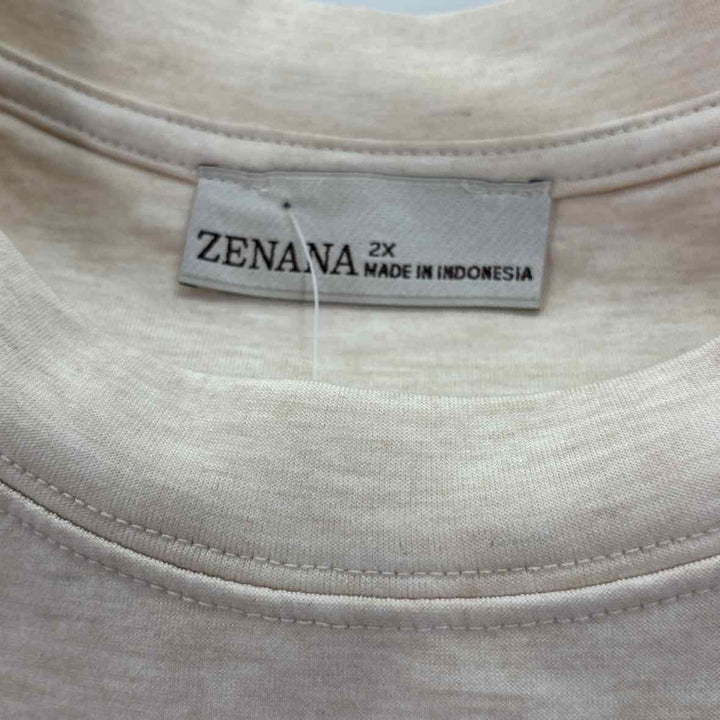 Size 2X ZENANA Beige Shirt