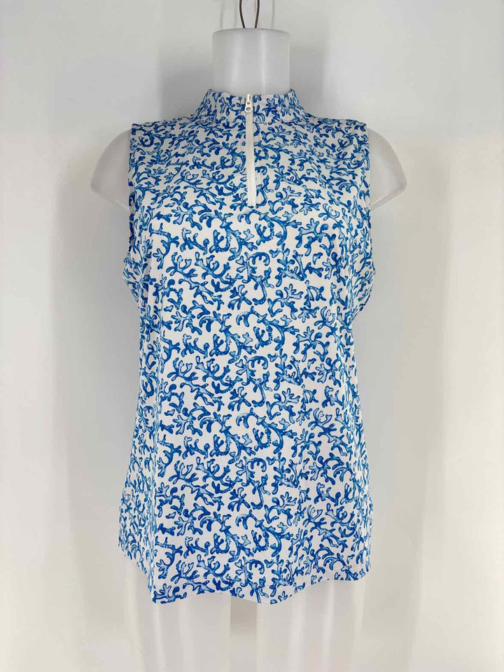 Size L TOMMY BAHAMA Blue Print Shirt