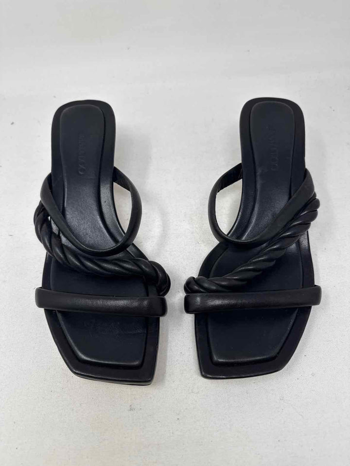 Shoe Size 40 JIMMY CHOO Black Leather Luxury - Sandals
