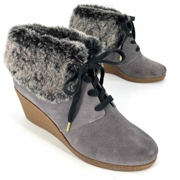 Shoe Size 9 Cole Haan Gray Suede Boots
