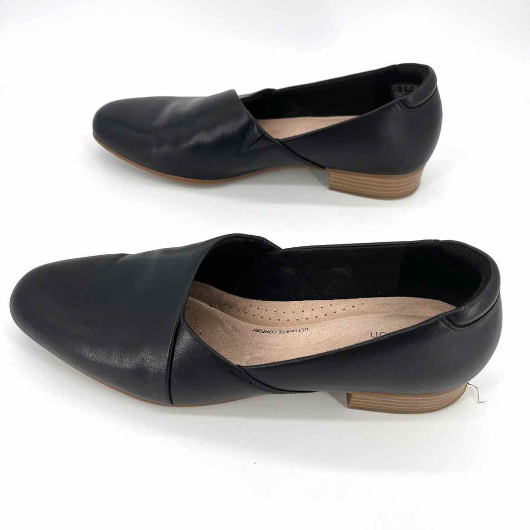 Shoe Size 10 CLARKS Black Leather Loafers