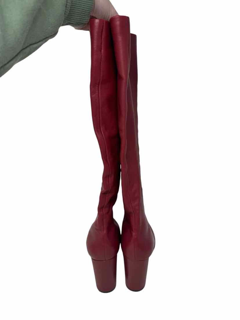 Shoe Size 9.5 Vince Camuto Red Leather Boots