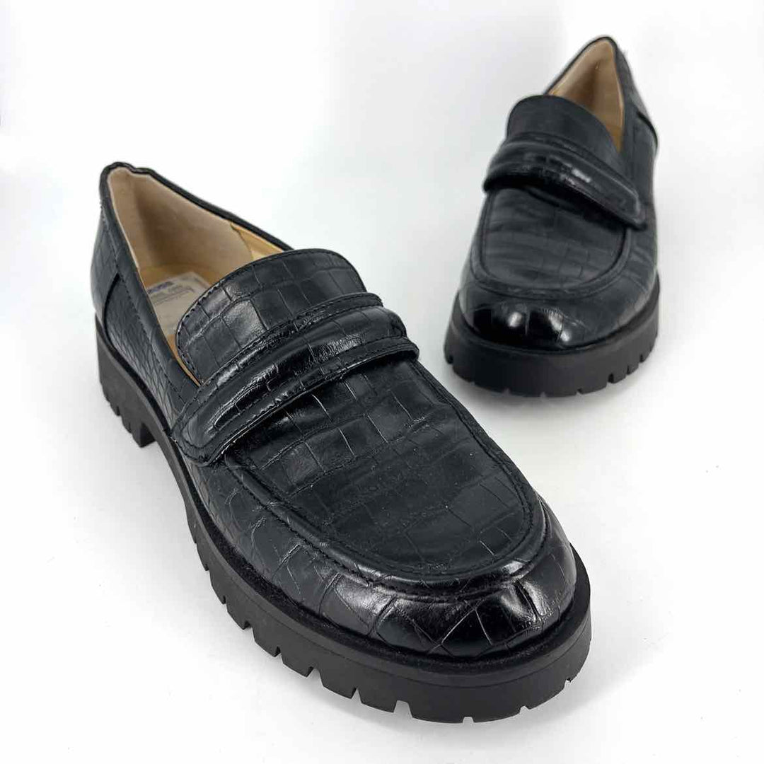 Shoe Size 9.5 Nine West Black Faux Leather Loafers