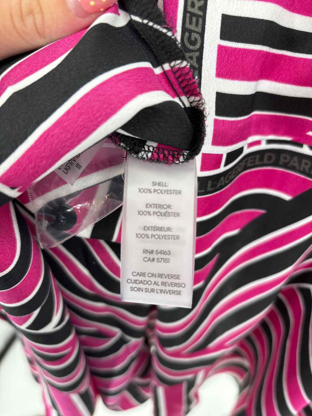 Size 10 KARL LAGERFELD Multi-Color Dress