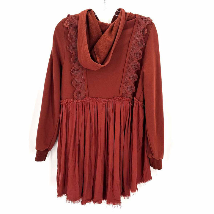 Size S GIMMICKS Rust Crochet Knit Jacket