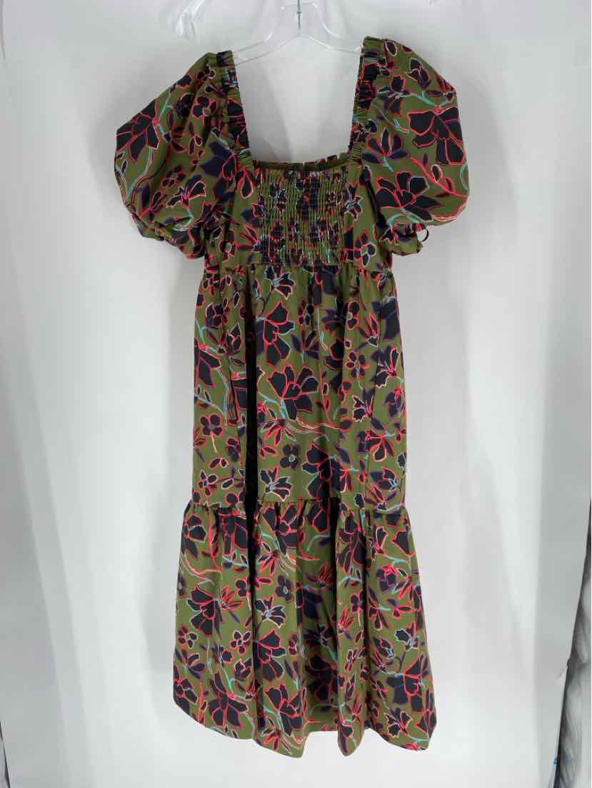 Size XS CROSBY Green Print Dress