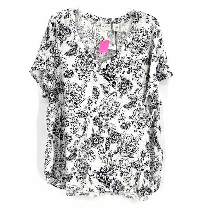 Size 3X RACHEL ZOE White Linen Shirt