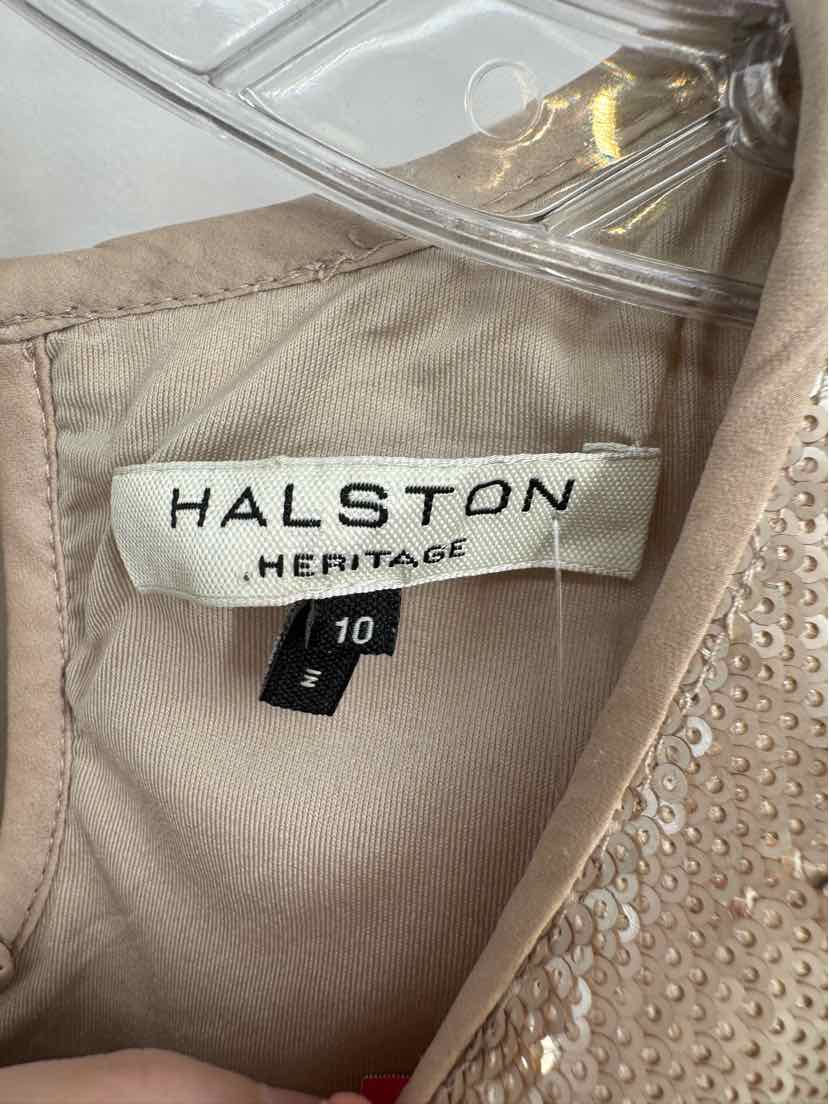 Size 10 HALSTON Gold Dress