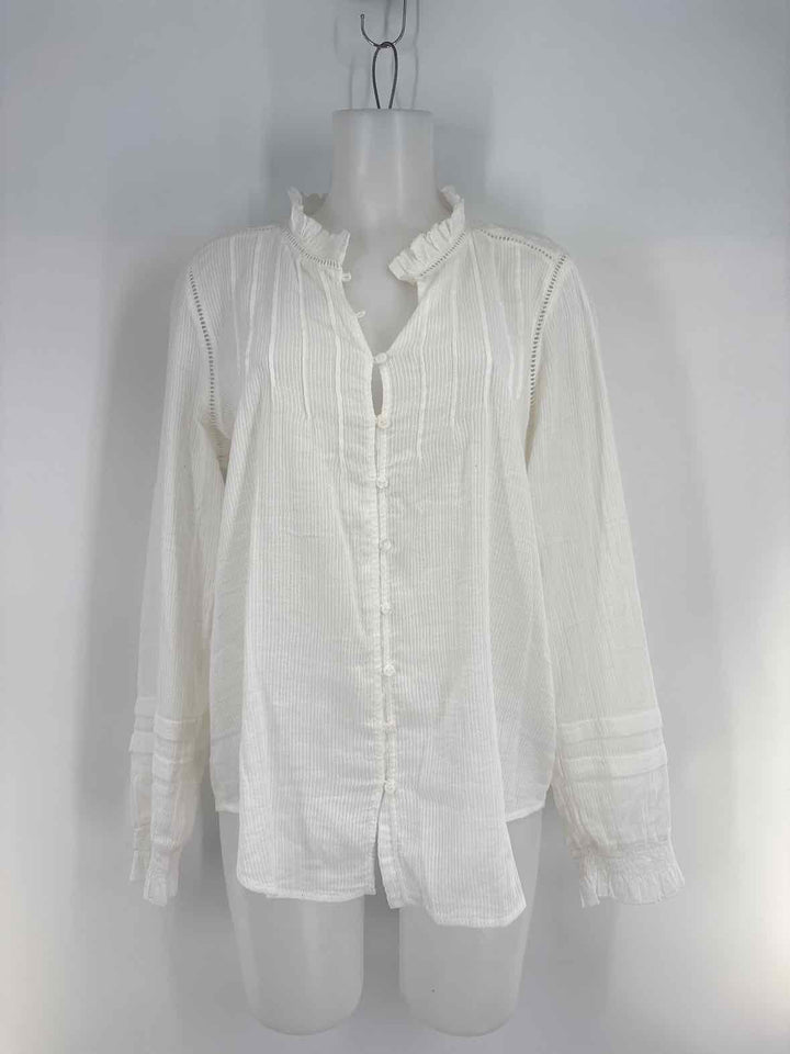 Size L FAHERTY White Cotton Shirt