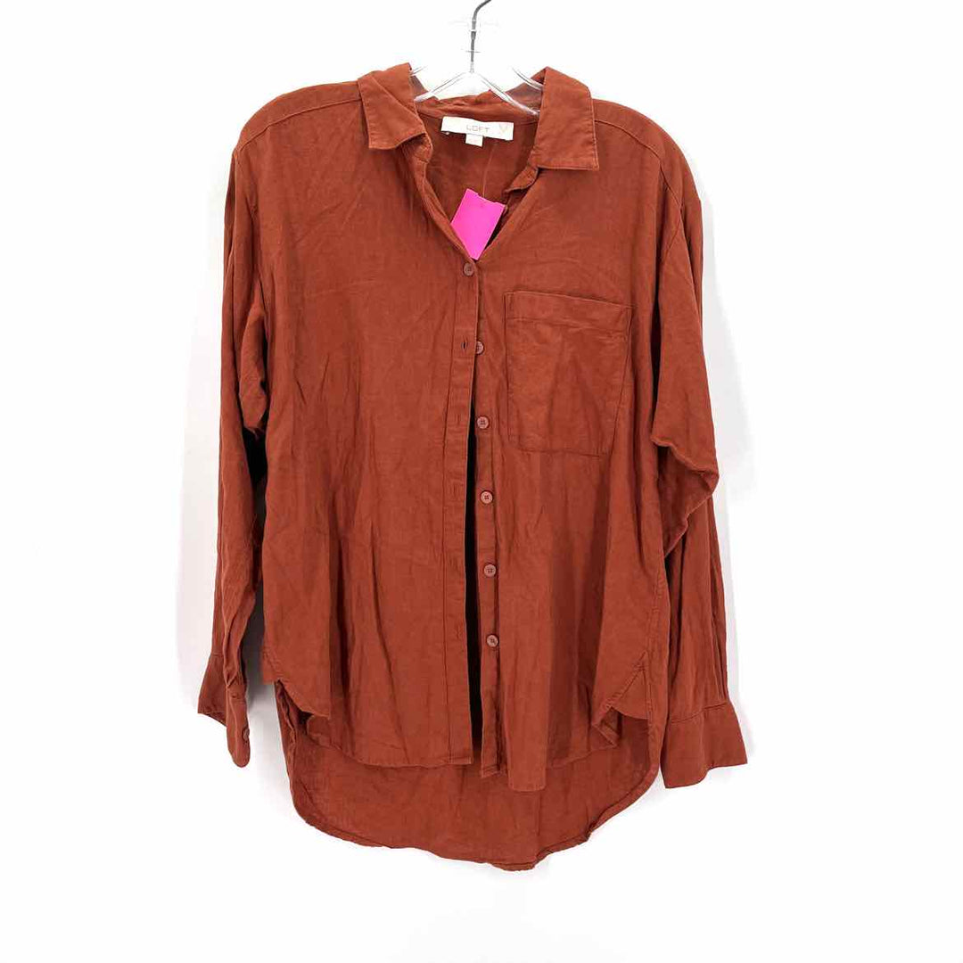 Size XS LOFT Brown Shirt