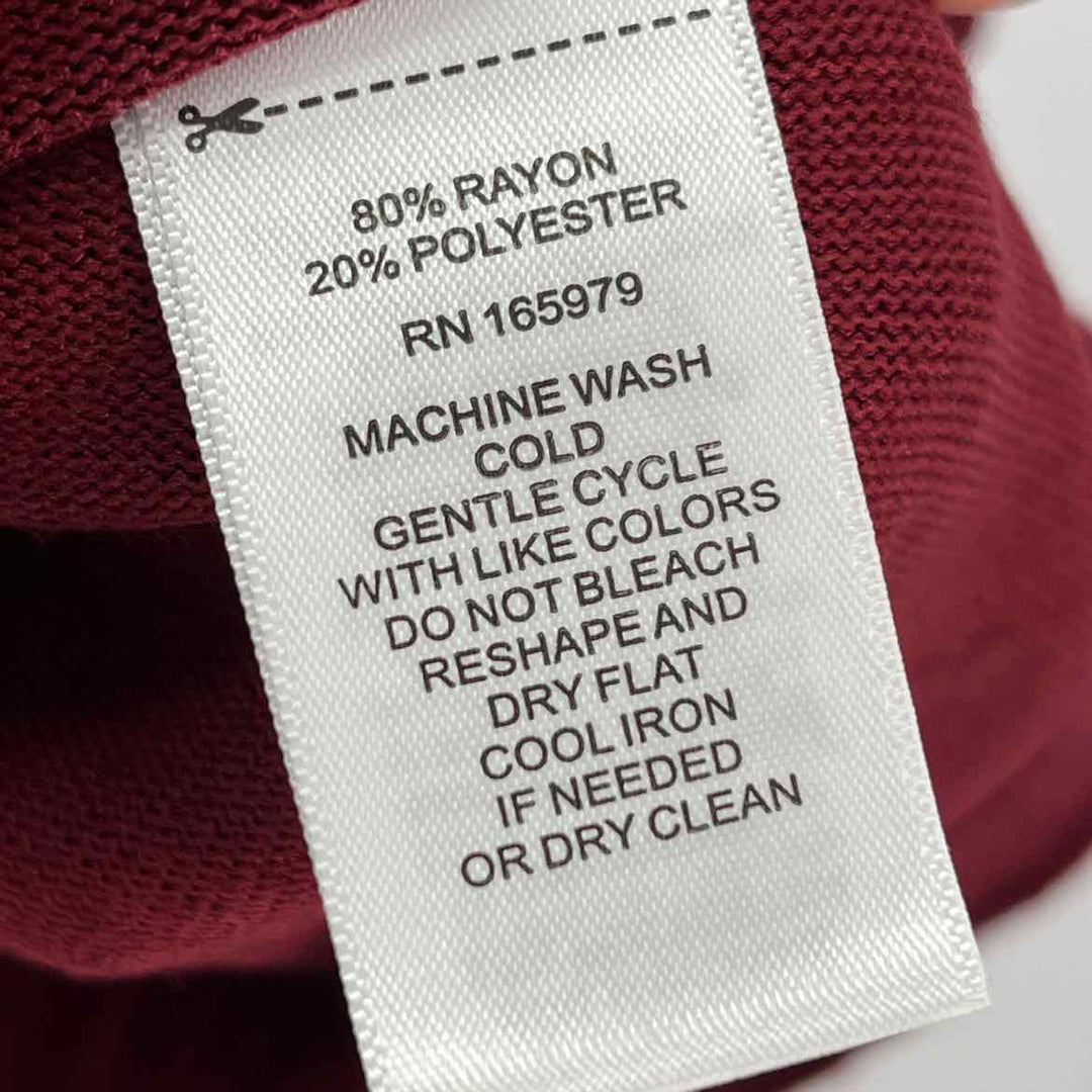 Size 1X CABLE &amp; GAUGE Burgundy Sweater