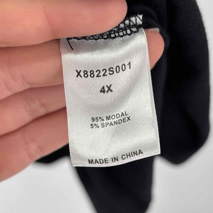 Size 4X TART Black Cotton Shirt