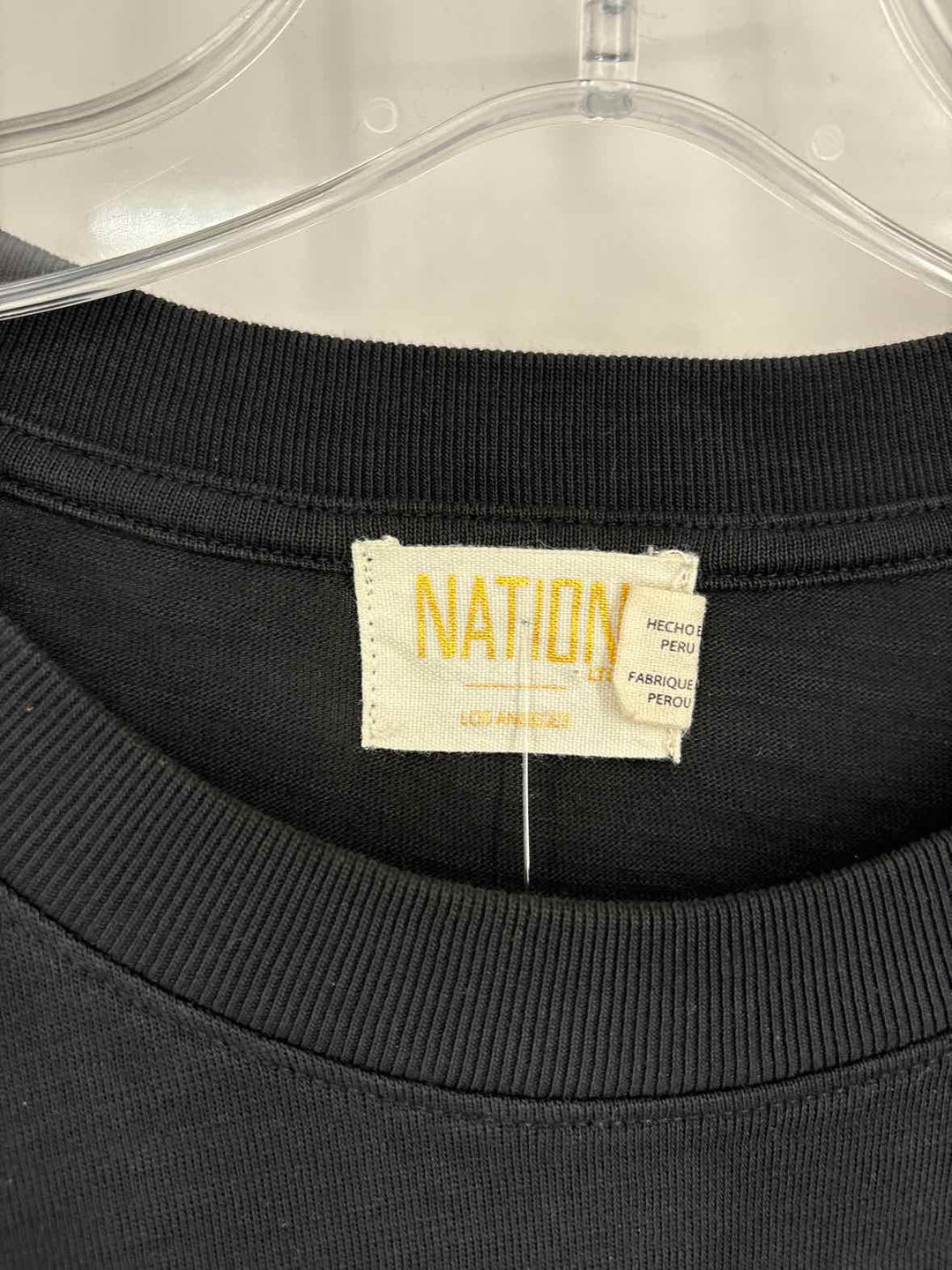 Size M NATION Black Cotton Dress