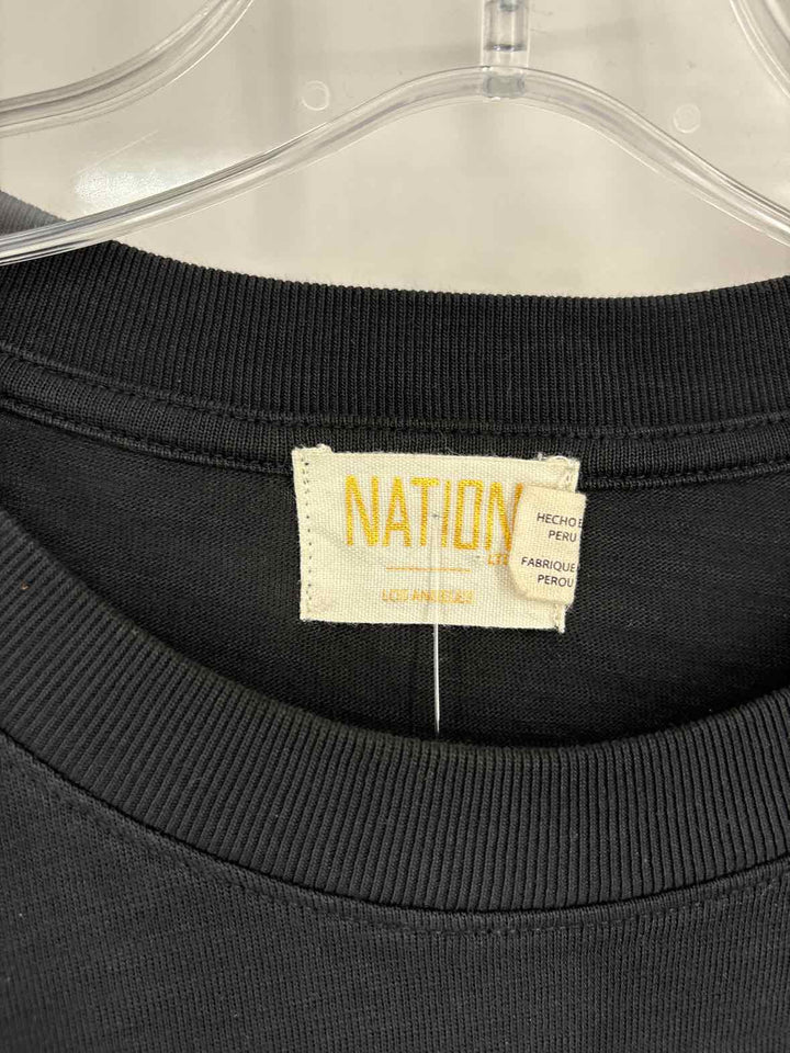 Size M NATION Black Cotton Dress