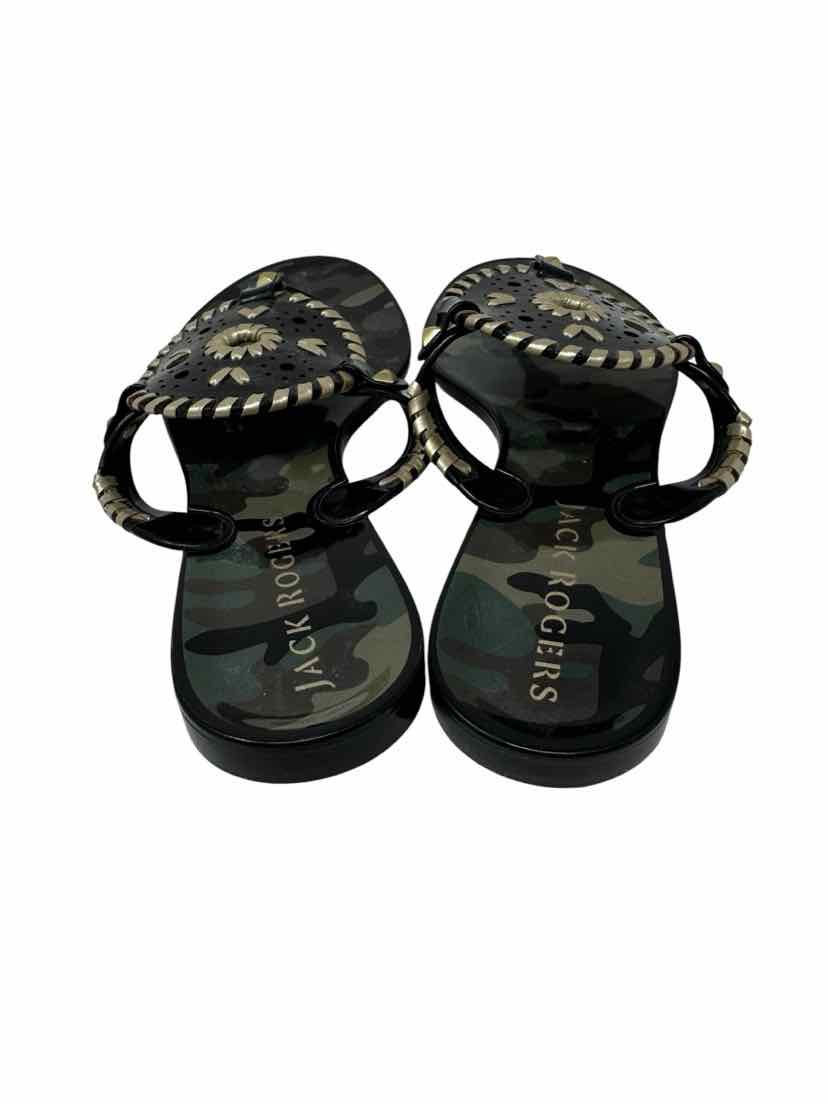 Shoe Size 7 Jack Rogers Green Print Sandals