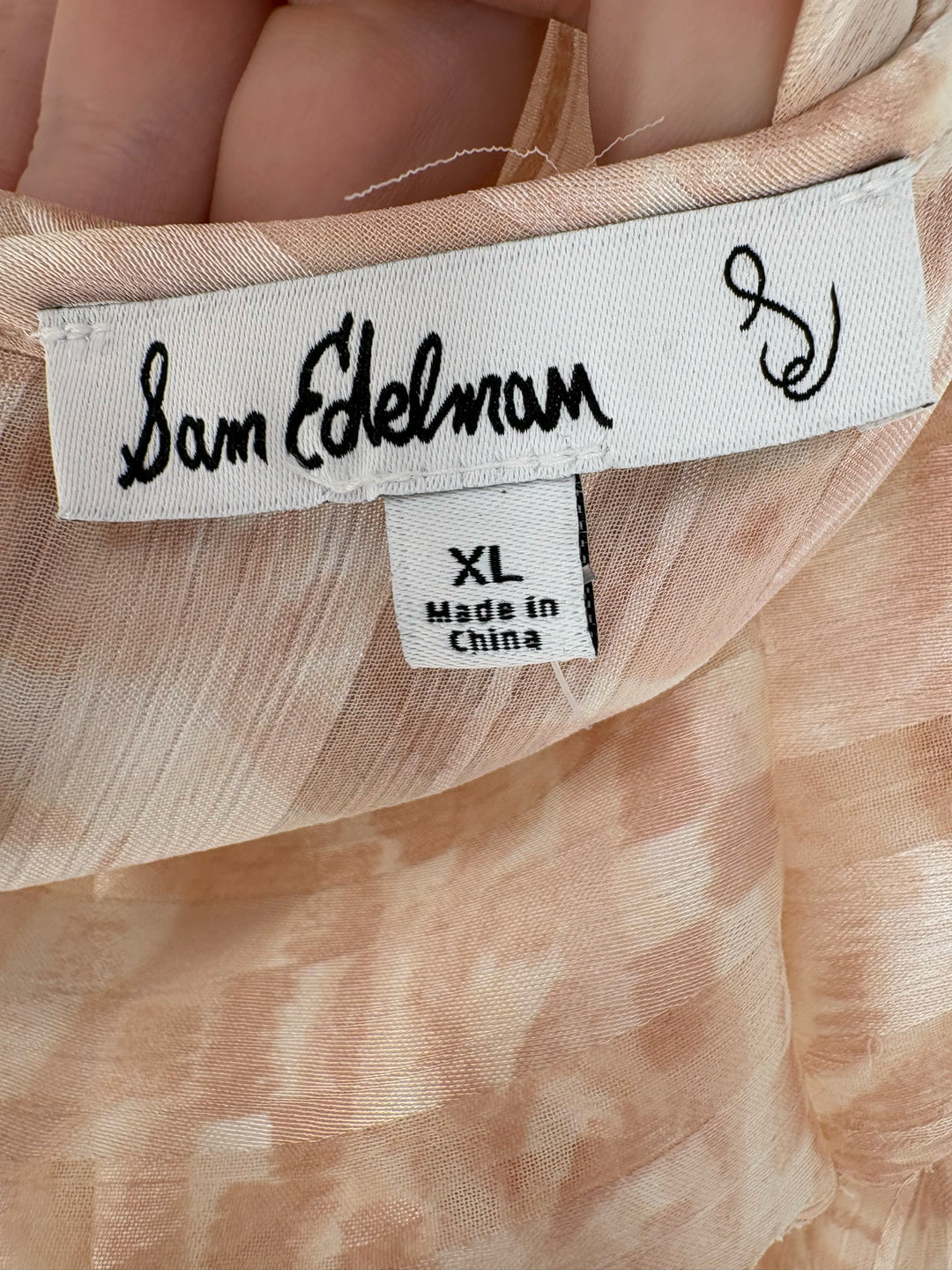 Size XL Sam Edeleman Peach Shirt