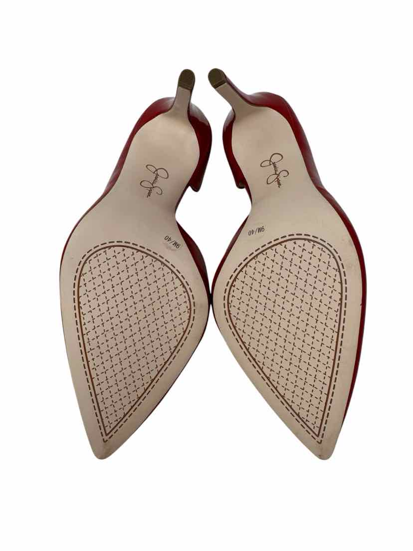 Shoe Size 9 Jessica Simpson Red PATENT Pumps