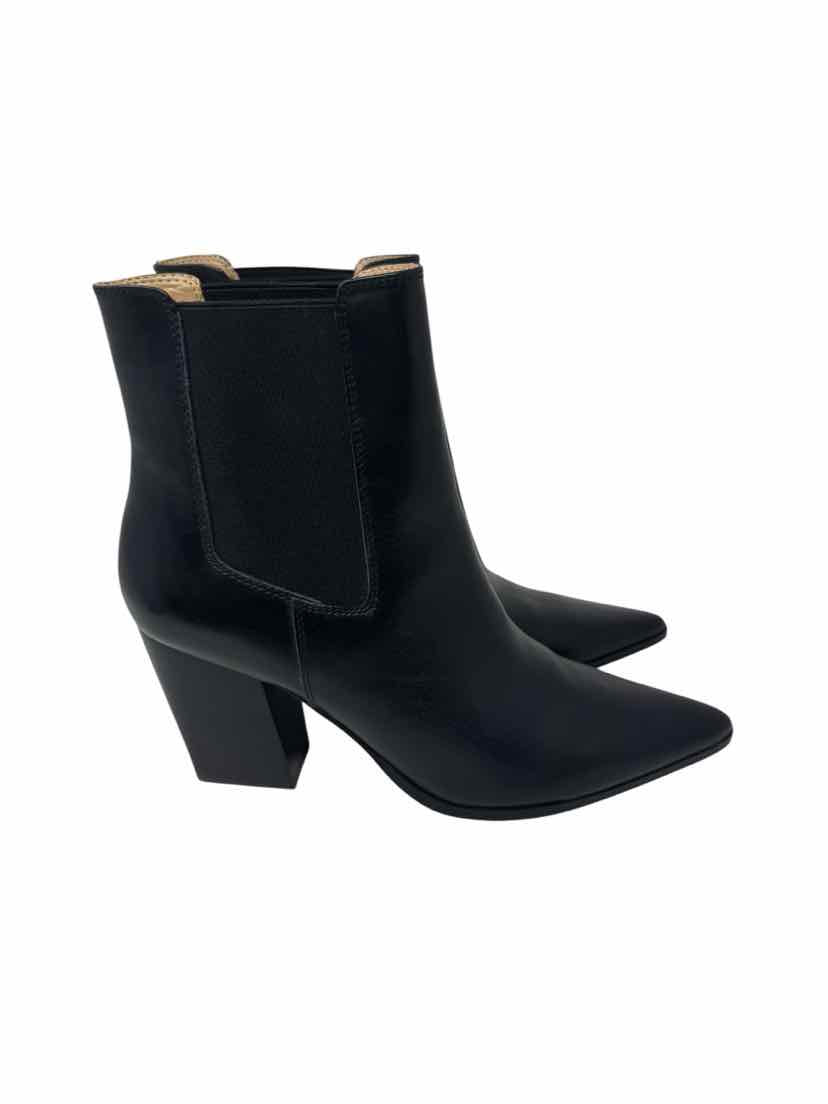 Shoe Size 10 SAKS FIFTH AVENUE Black Leather Boots