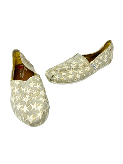 Shoe Size 8.5 Toms Yellow Canvas Flats