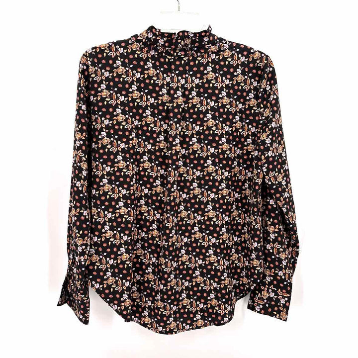 Size S Ann Taylor Black Print Shirt