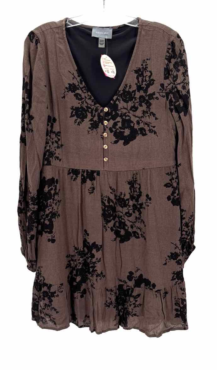 Size M HUDSON GREY Brown Dress