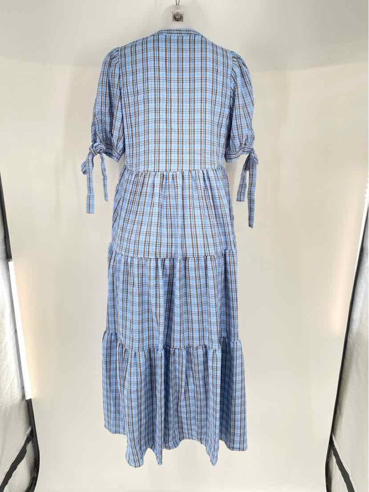 Size S ENGLISH FACTORY Blue Print Dress