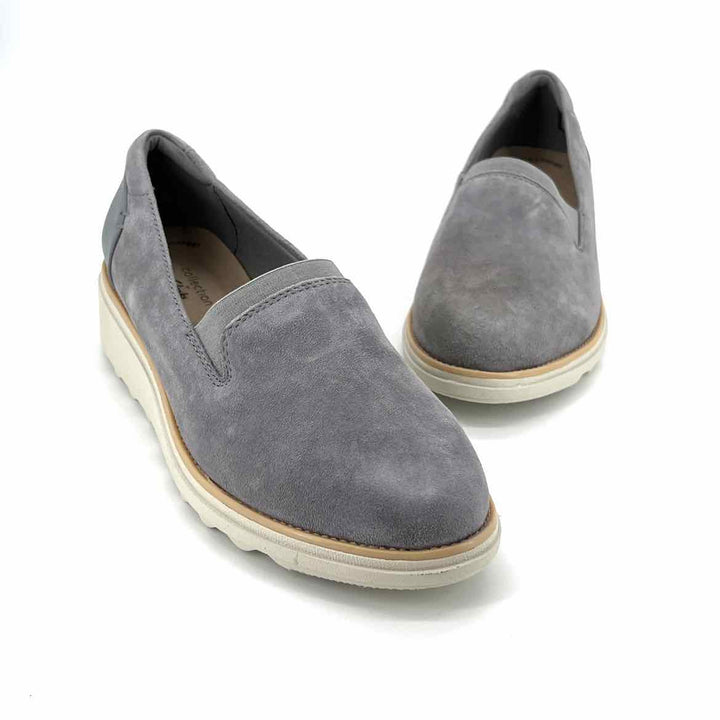 Shoe Size 7 CLARKS Gray Suede Loafers