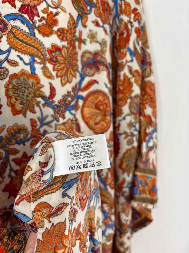 Size L Orange Silk Dress