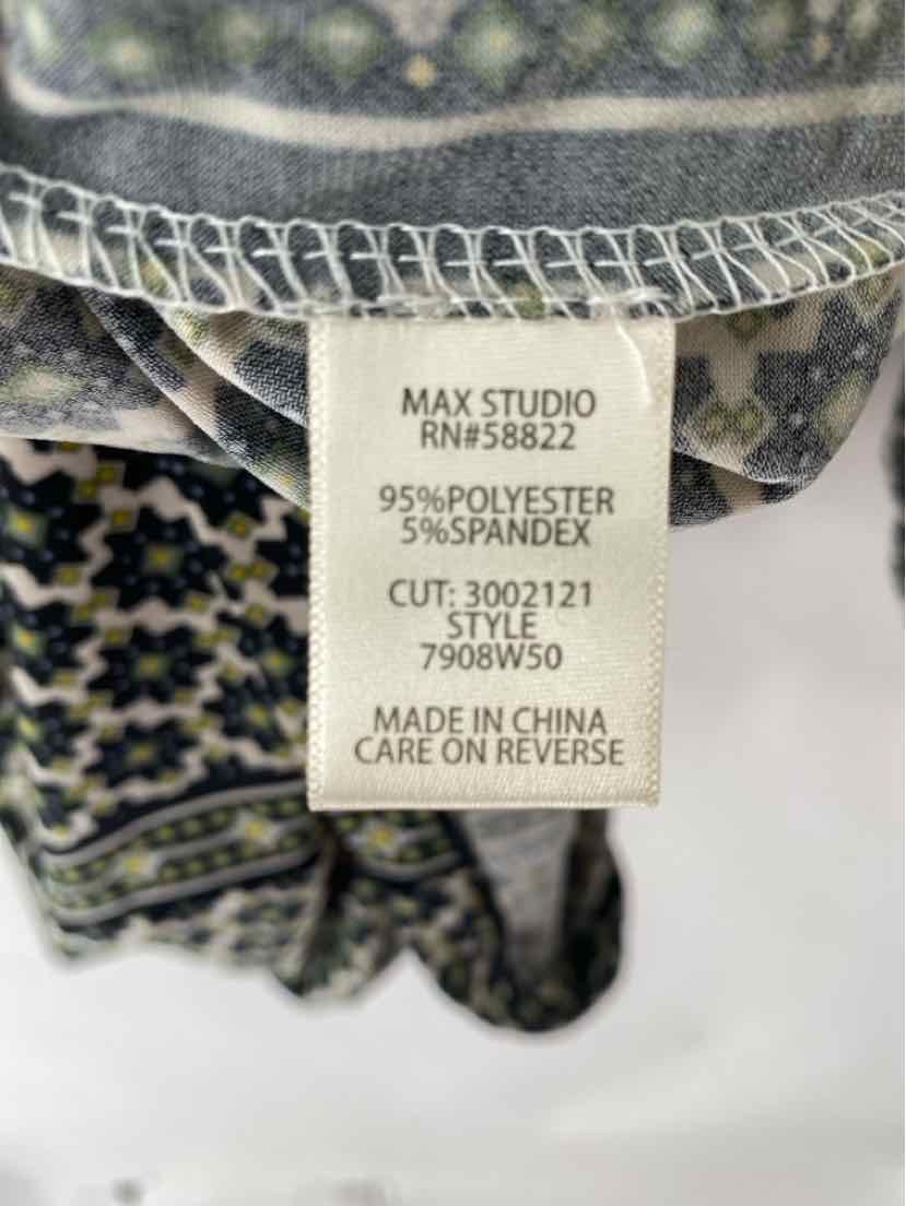 Size XL MAX STUDIO Green Print Dress